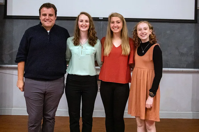 Group photo of the four students