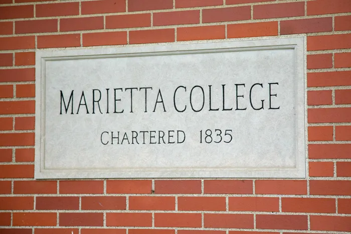 Brick wall with Marietta College