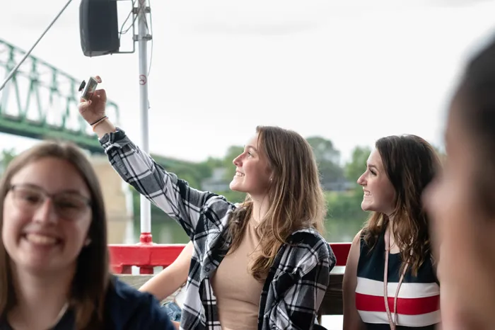 Students taking a selfie