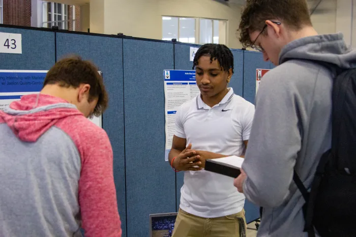 Jaelon Quiero-Gordon ’24 presents during All Scholars Day