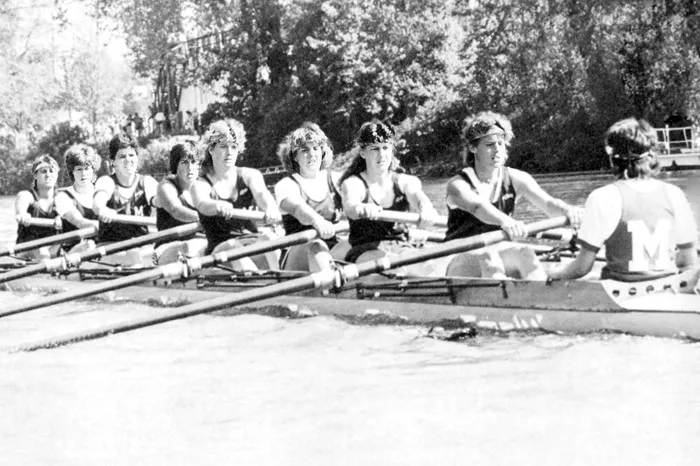 Women rowers in the 1980s