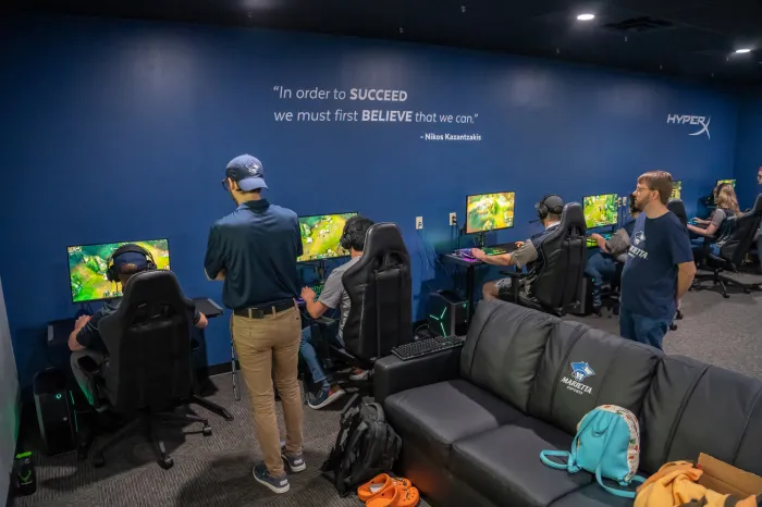 Marietta College esports team competing
