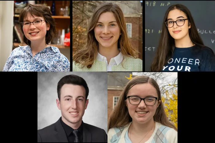 Students inducted into Phi Beta Kappa