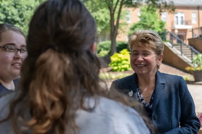 President Drugovich with students