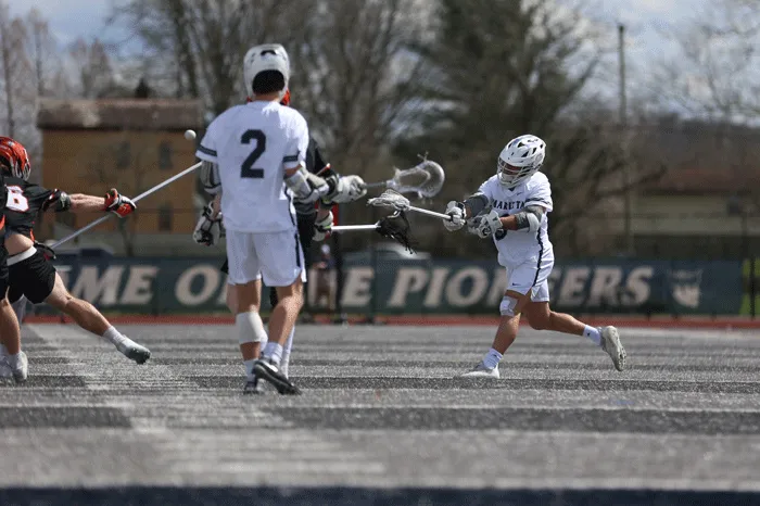 Lacrosse player taking a shot