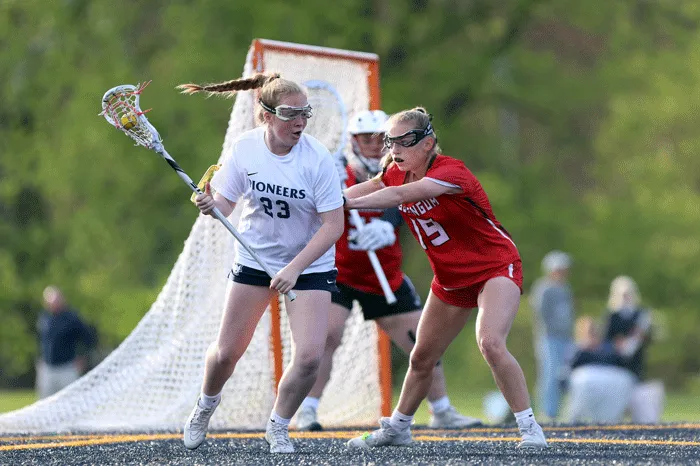 Women's lacrosse action