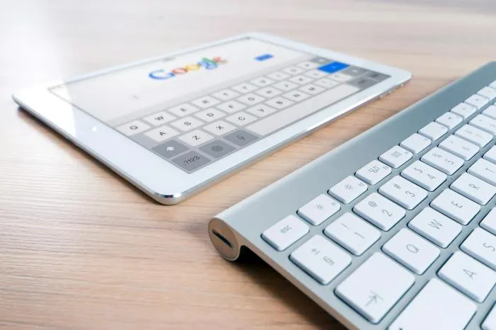 iPad with a keyboard