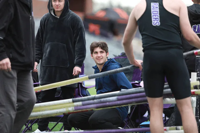 Athlete smiling and waiting