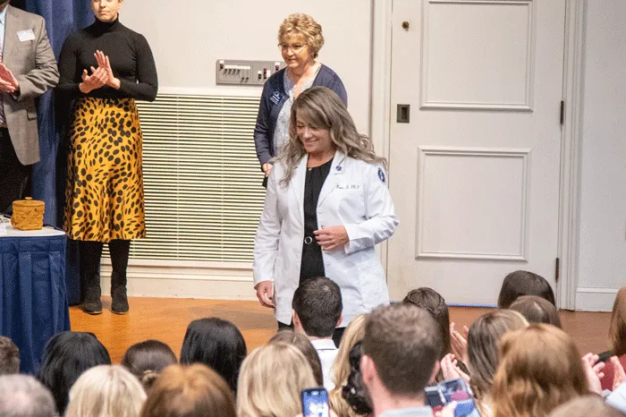 PA student after receiving white coat