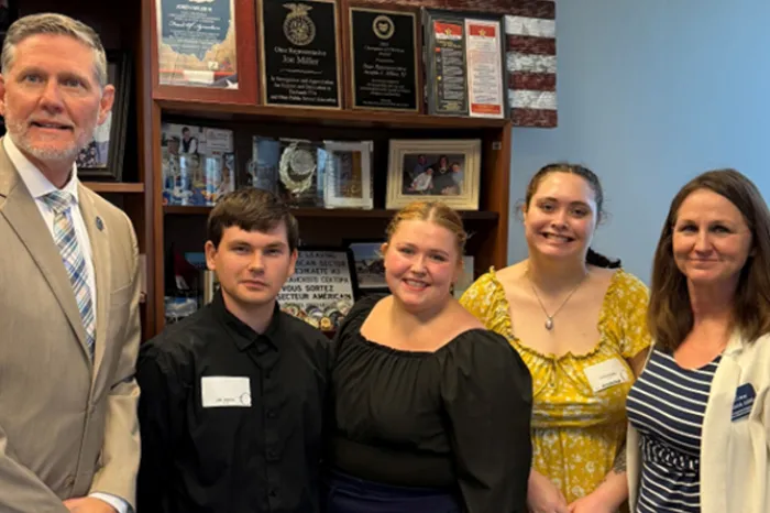 Teacher leadership students participate in Day on the Square to advocate for education issues.