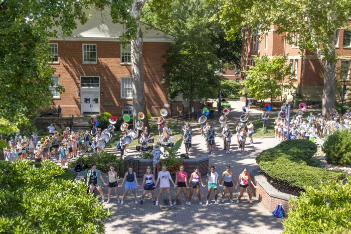 Hudson band performs on the Christy Mall at Marietta College