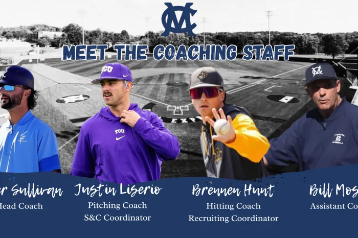 2026 Marietta Baseball Coaching Staff Tyler Sullivan, Head Coach, Justin Liserio, Pitching Coach, Brennen Hunt, Hitting Coach, and Bill Mosca, Assistant Coach