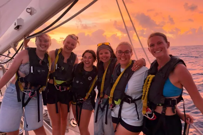 Emily Keefer and peers study abroad in Fiji