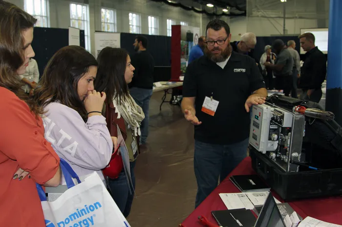 Students listening to an industry expert