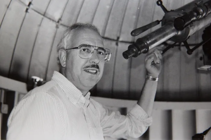 John Michel at a telescope