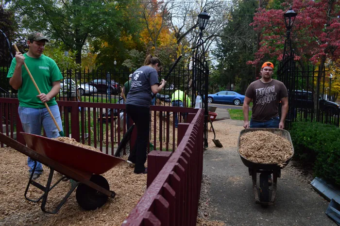 Marietta students volunteering in the community