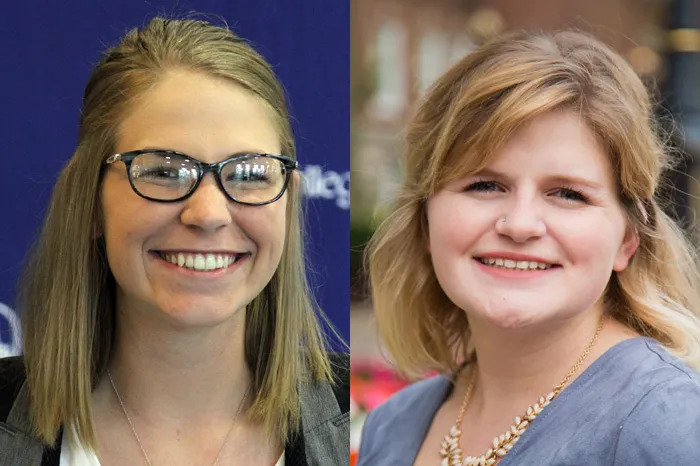 Headshots of April Bartenschlag and Madeline Holbrook