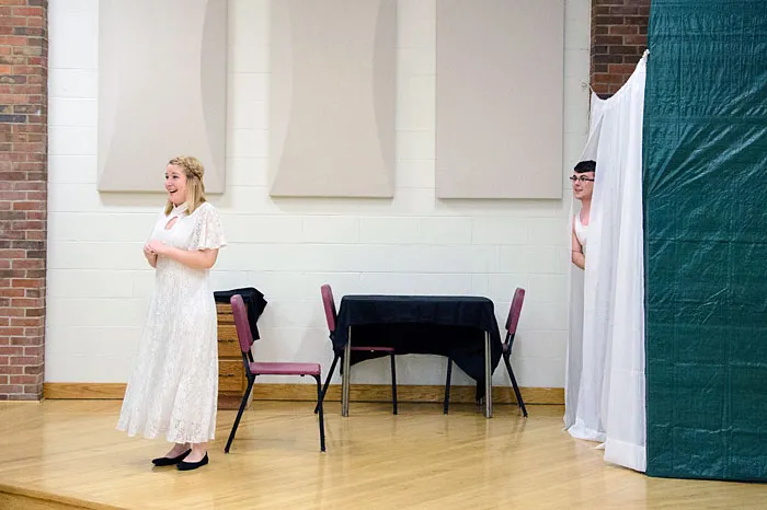 Students participating in the opera workshop