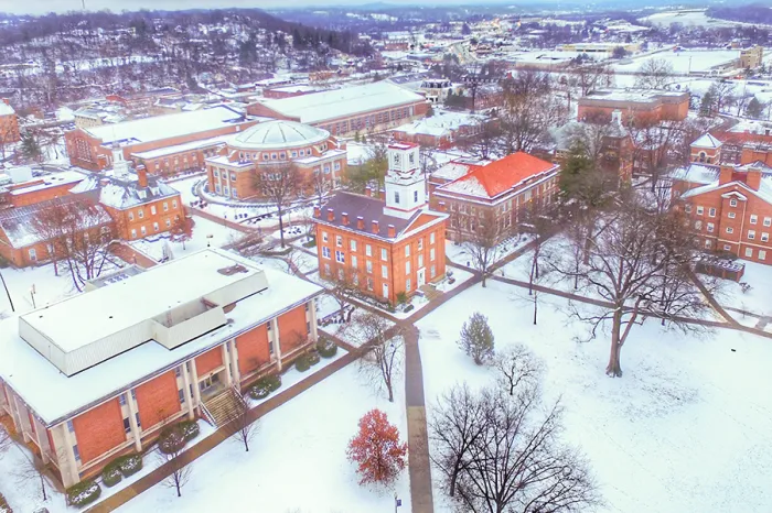 Snow on campus