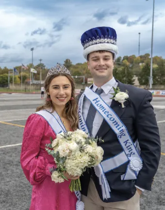 Homecoming queen and king Kennedy Couch and Tyler Johnston