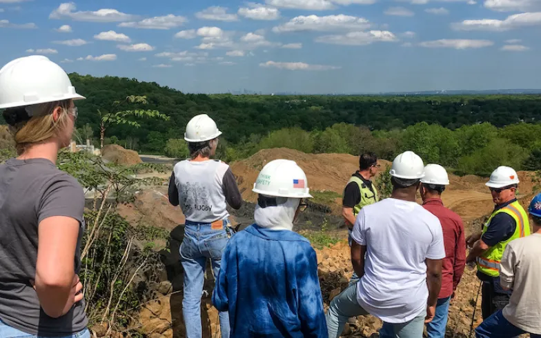Land and Energy Management Students in the field