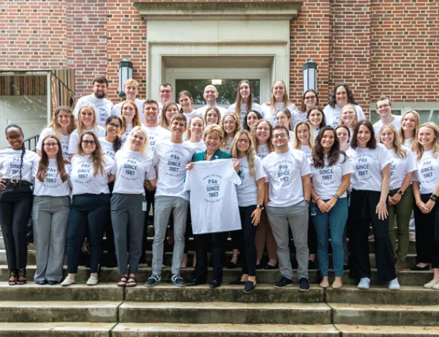 President Drugovich with PA students