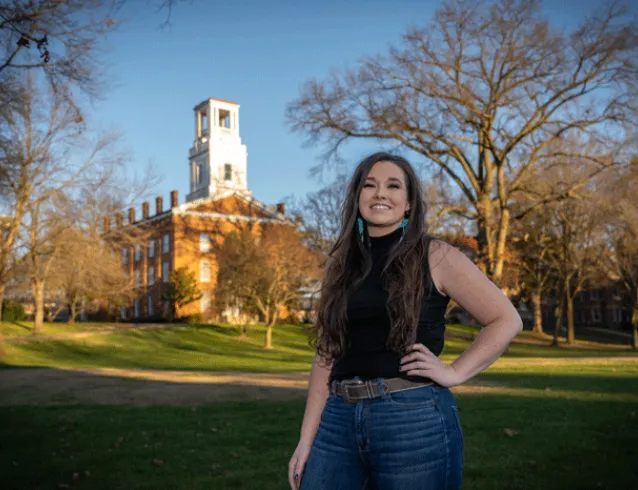 Courtney Thompson on campus
