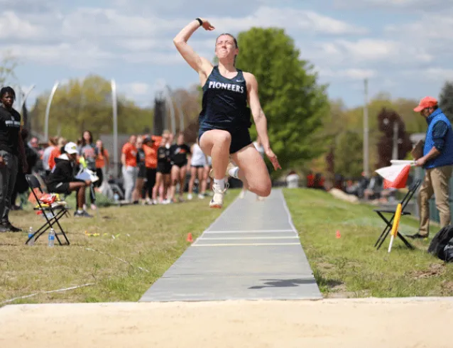 Athlete competing in the long jump