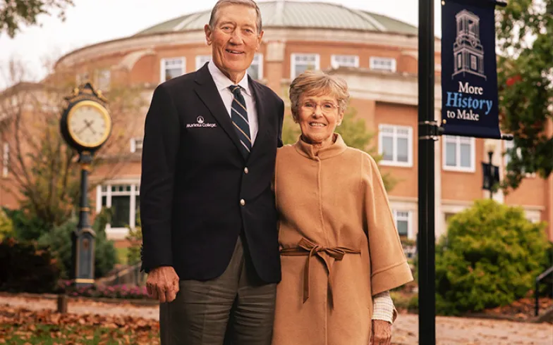 Joe and Linda Chlapaty on campus