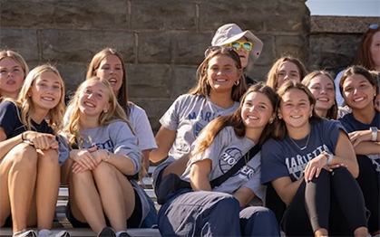 Homecoming student section at Don Drumm Stadium