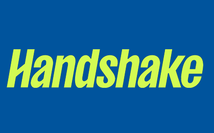 Text logo Handshake