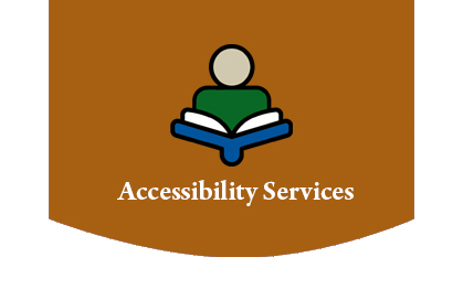 Accessibility Services with Illustration: student reading book