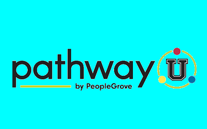 Logo for PathwayU by PeopleGrove: with circle graphic