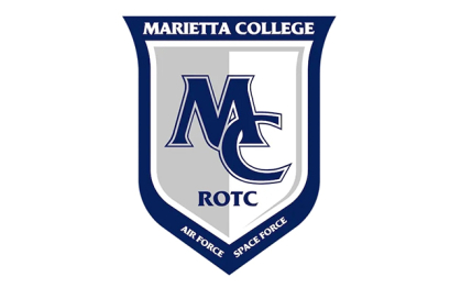 ROTC shield with text: Marietta College and Air Force, Space Force
