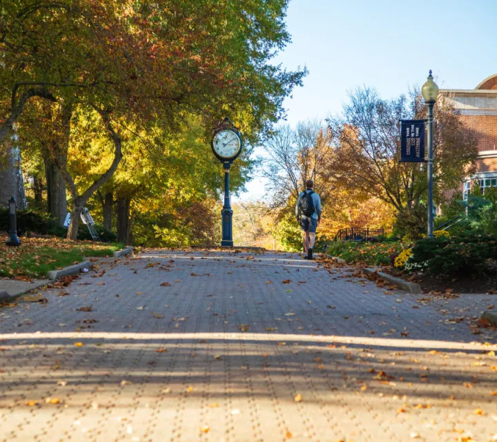 The Clock on Christy Mall at the campus of Marietta College