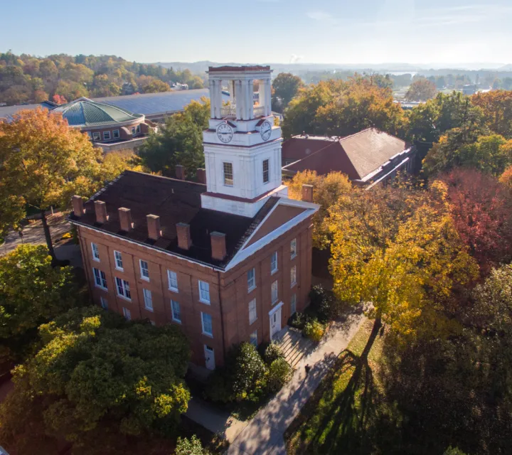 Birds-eye view of campus