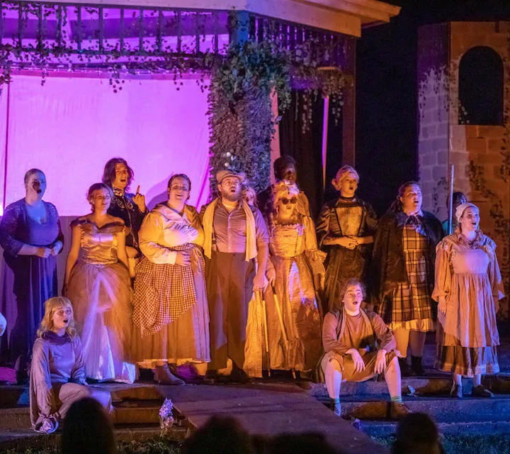 Marietta College Theatre majors on stage