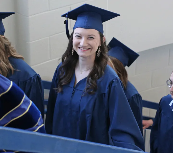 Graduate smiling