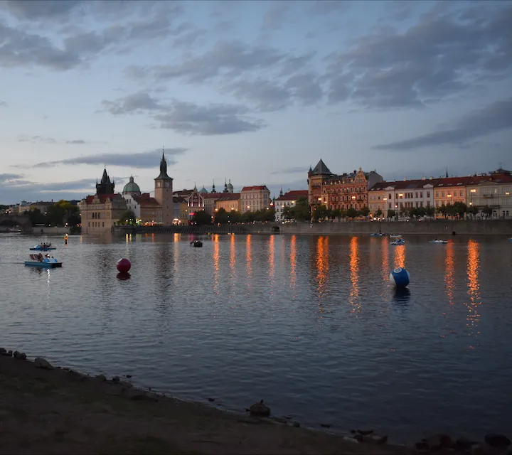 The Vltava river in Prague, Czech Republic