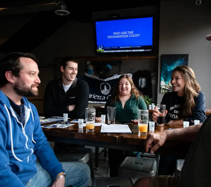 Marietta College Alumni celebrating Doo Dah Day in Cleveland