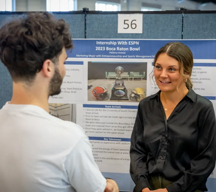 All Scholars Day student presents research poster