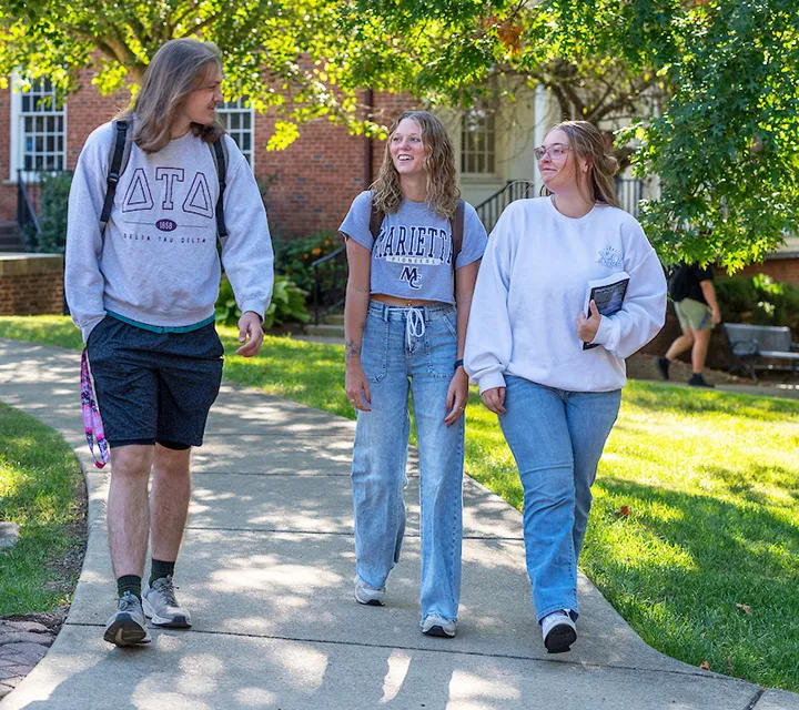 Students walking to class