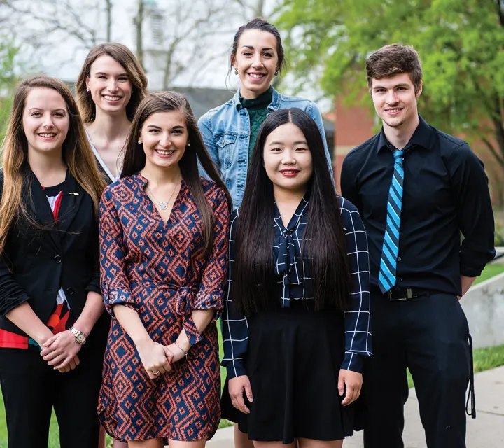 Group of students involved with Fifth Street Consulting at Marietta College
