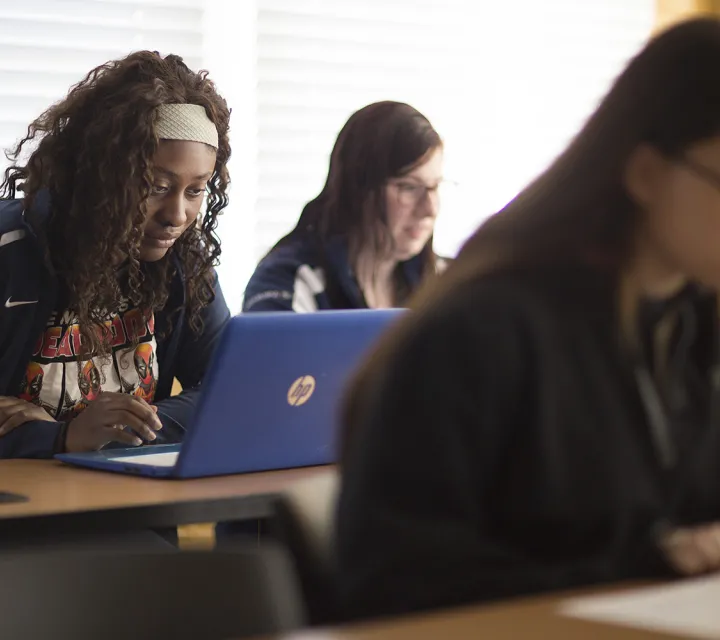 student in mills psychology classroom