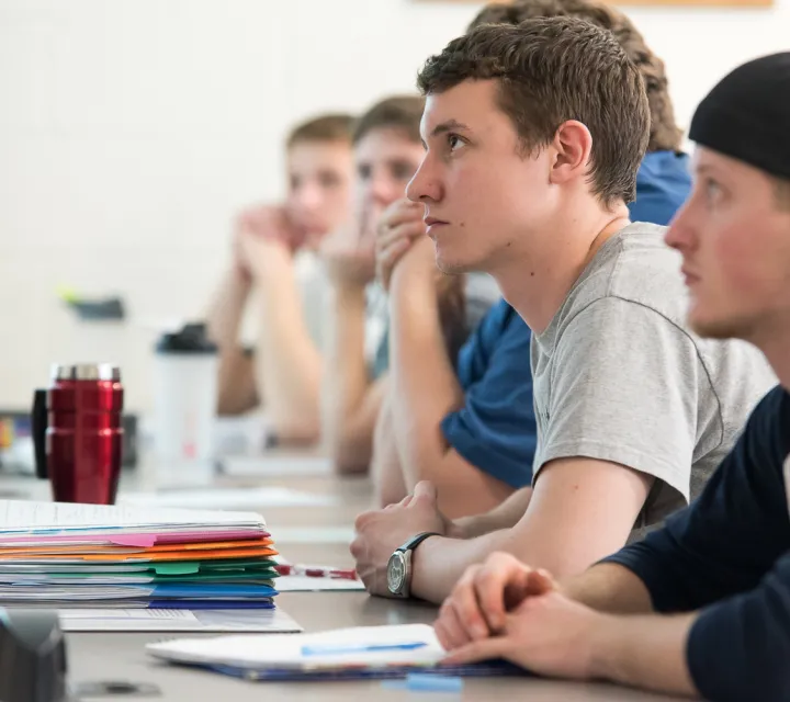 Student in petroleum classroom