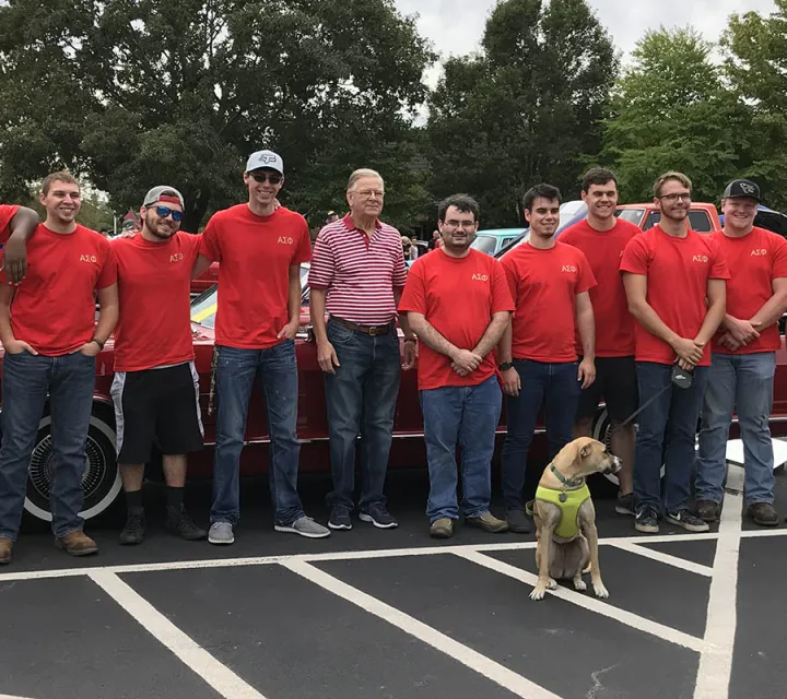 Group photos of Marietta Colleges 2019 members of Alpha Sigma Phi