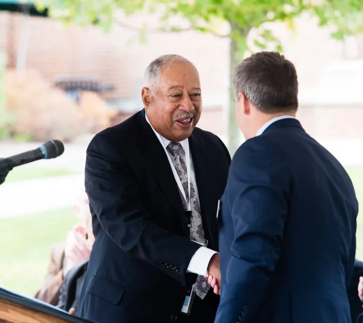 Alumnus accepts award at Marietta College's Alumni Award Ceremony