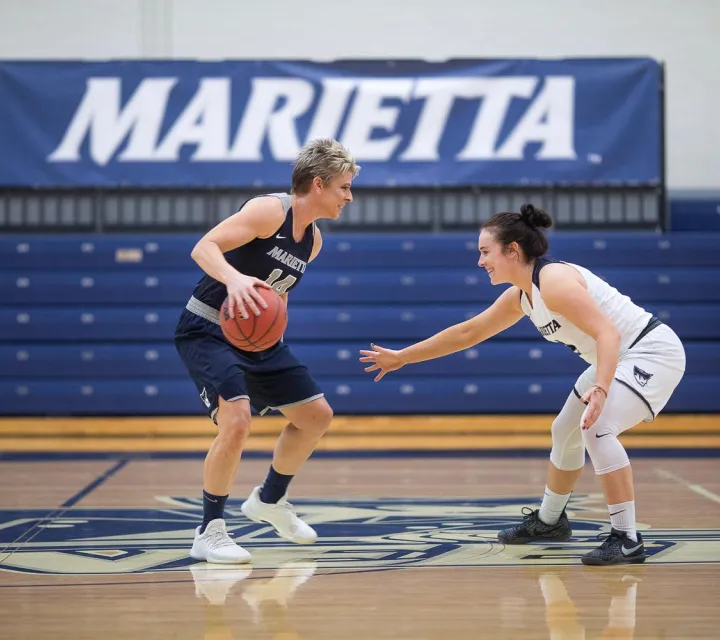 Cathy Clark and Brooke Borich, alumna of Marietta College