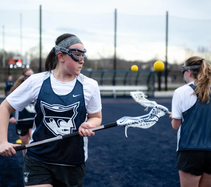 Lauren Redfern at Marietta College Lacrosse Practice