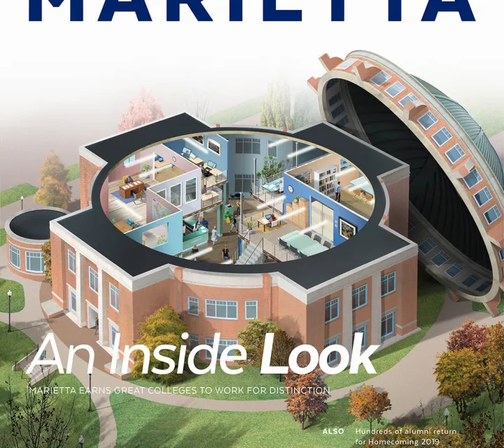 Fall 2019 cover of the Marietta Magazine